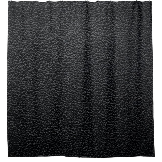Black leather texture or background. leather,textu shower curtain (Front)