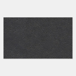 Black Leather Texture Rectangular Sticker