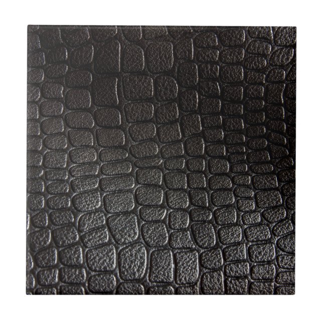 Black Leather Texture Tile (Front)