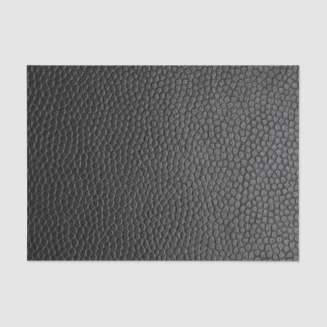Black Leather Texture Tissue Paper (Front)