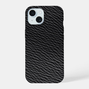 Black Leather Textured Phone Case