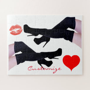 Black Leather Thigh-high Boots Thunder_Cove Jigsaw Puzzle