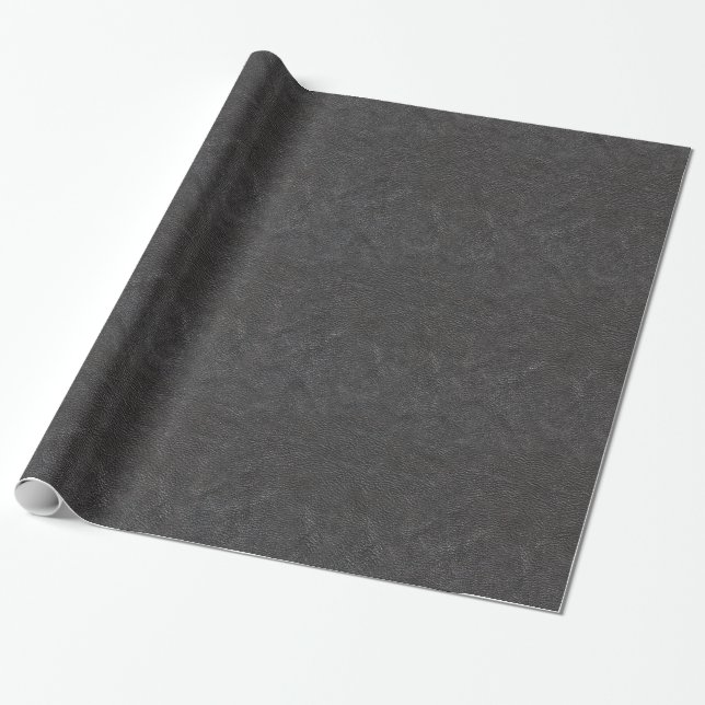 Black Leather Wrapping Paper (Unrolled)