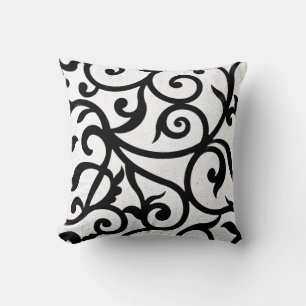 Black Leaves Cushion