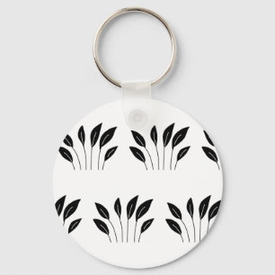 black leaves design line art coffee mug key ring