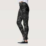 Black Leggings Marble Stone Design<br><div class="desc">Modern MIGNED Design Black Marble Stone Leggings</div>