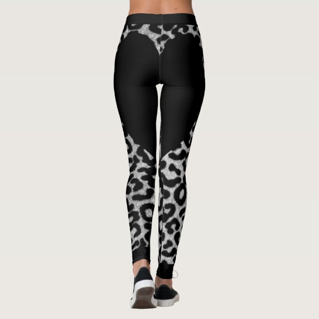 Black Leopard Leggings (Back)