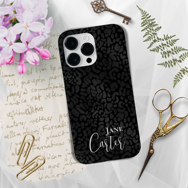 Black Leopard | Personalized Case-Mate iPhone Case (Creator Uploaded)