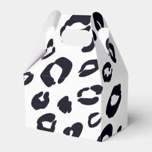 Black Leopard Print Birthday Party Favour Boxes