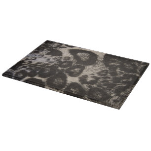 BLACK LEOPARD PRINT CUTTING BOARD
