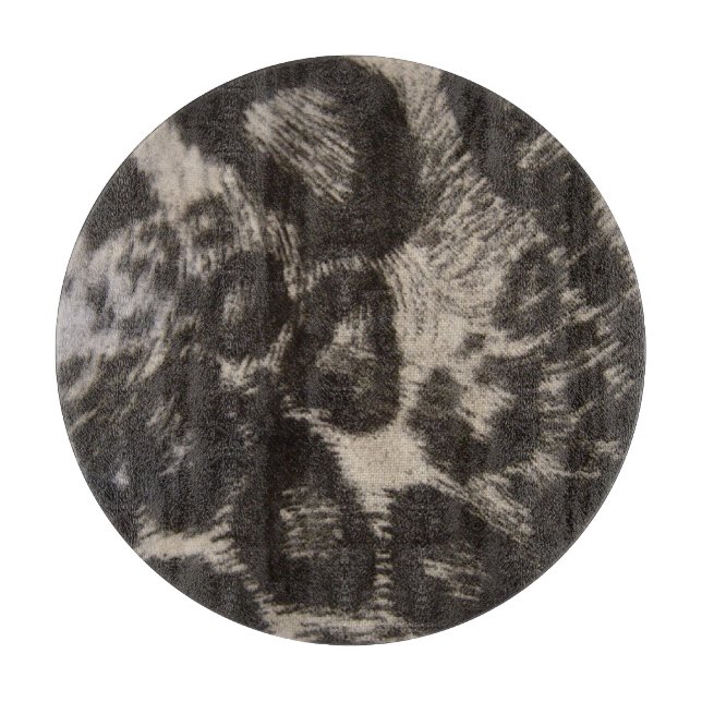 BLACK LEOPARD PRINT CUTTING BOARD (Front)