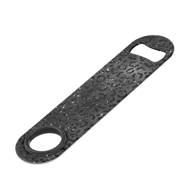 Black Leopard Texture Dark Minimal Animal Pattern (Front Angled)