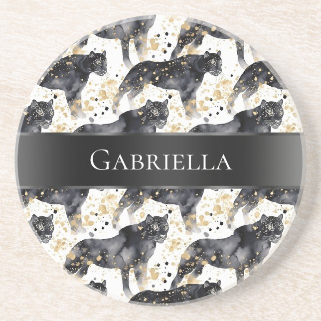 Black Leopards Coaster (Front)