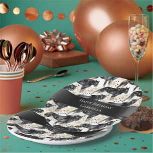 Black Leopards Paper Plate