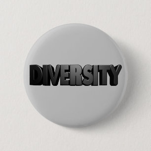 Black Letter Diversity Button
