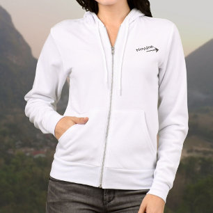 Black Lettering and Arrow on your Hoodie