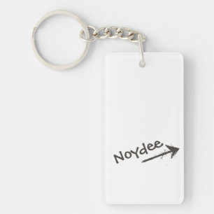 Black Lettering and Arrow on your Key Ring
