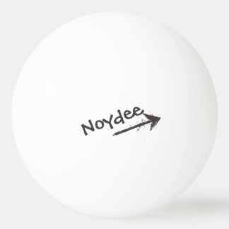 Black Lettering and Arrow on your Ping Pong Ball