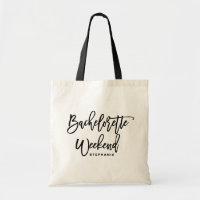 Black Lettering Bachelorette Weekend Personalised