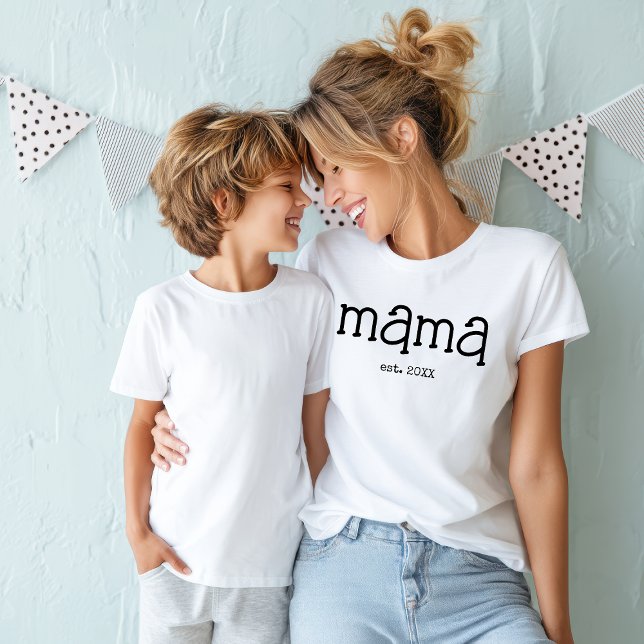 Black Lettering Established Mama T-Shirt (Creator Uploaded)