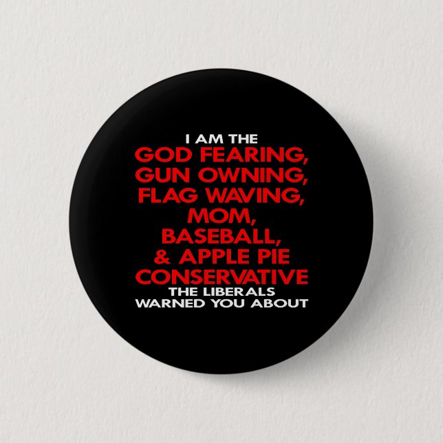 Black Liberals Warned You About 6 Cm Round Badge (Front)