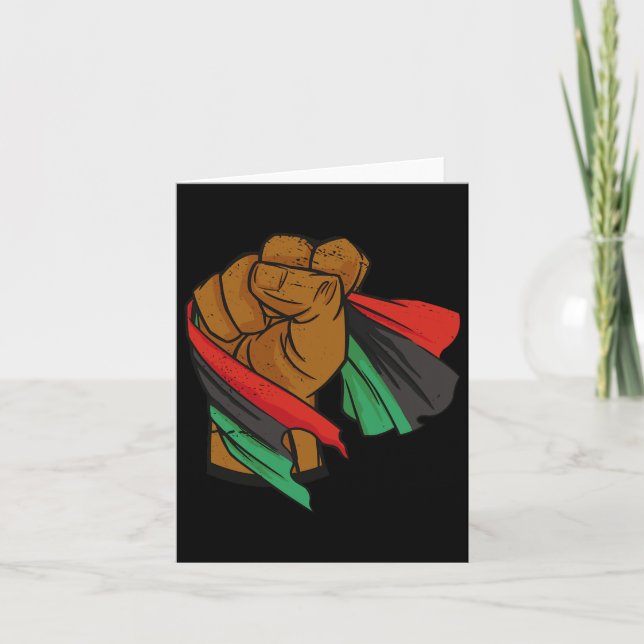 Black Liberation Flag Juneteenth Pan African Unia  Card (Front)