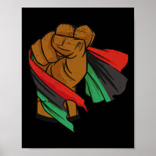 Black Liberation Flag Juneteenth Pan African Unia  Poster