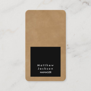 Black Light Brown Modern Plain Professional Trendy Business Card