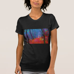 Black Light Forest Oil Painting T-Shirt