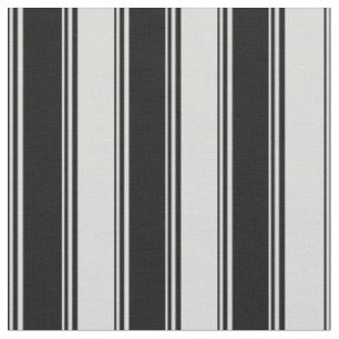 Black & Light Grey Stripes Fabric