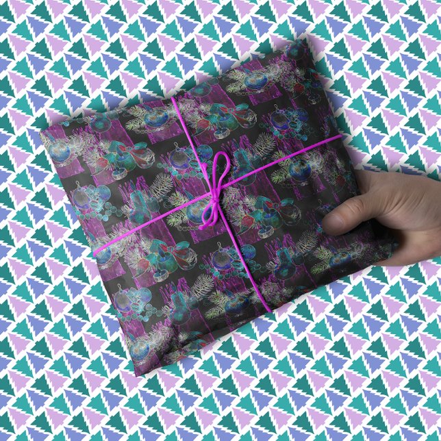 Black Light Neon Glow Xmas Candle Cluster Tissue Paper (Creator Uploaded)