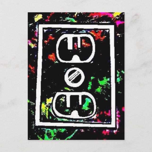Black Light / Neon Splash "Outlet" by Levi G. Postcard (Front)