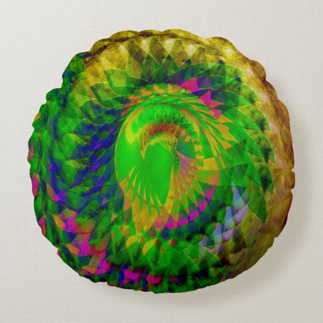 Black Light Nights..... Round Cushion (Front)