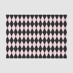 Black & Light Pink Stripe Pattern Minimal Abstract Tissue Paper