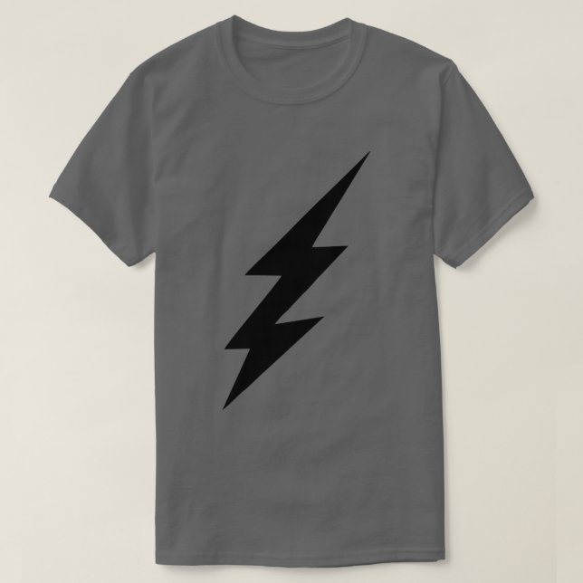 BLACK LIGHTENING BOLT T-Shirt (Design Front)