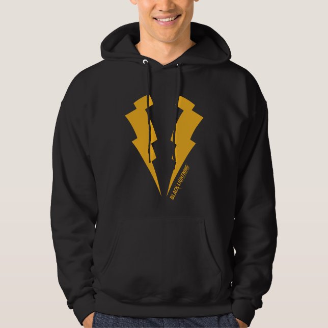 Black Lightning Bolts Graphic Hoodie (Front)