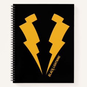 Black Lightning Bolts Graphic Notebook
