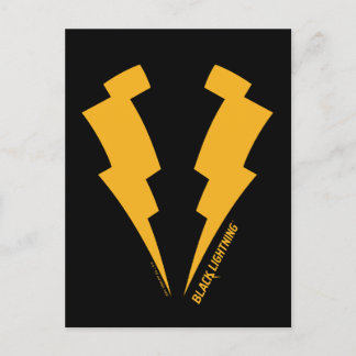 Black Lightning Bolts Graphic Postcard