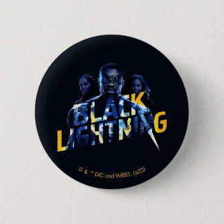 Black Lightning Heroes Graphic 6 Cm Round Badge