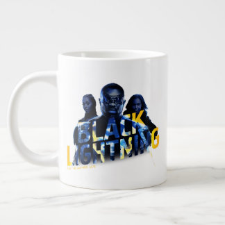 Black Lightning Heroes Graphic Large Coffee Mug