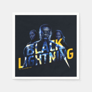 Black Lightning Heroes Graphic Napkin