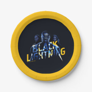 Black Lightning Heroes Graphic Paper Plate