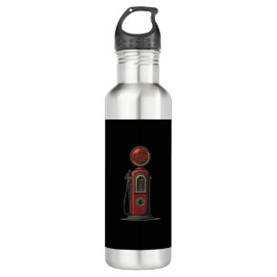 Black Lightning Oil Company Retro Gas Pump 710 Ml Water Bottle