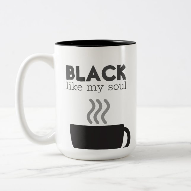 Black Like My Soul Coffee Mug (Left)