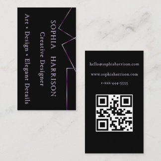 Black Lilac Personalised Business Card