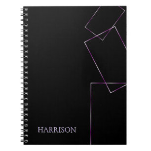 Black Lilac Personalised Notebook
