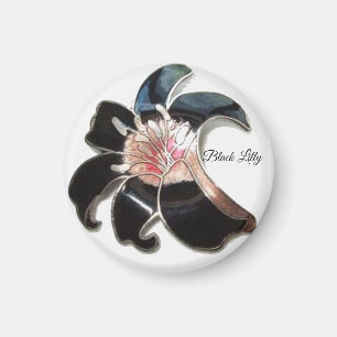 "Black Lily" Magnet