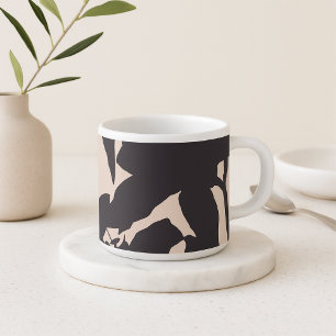 Black Lily Silhouette  Espresso Cup