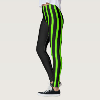 Black & Lime Jester Leggings