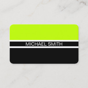 Black Lime Professional Elegant Modern Business Card
